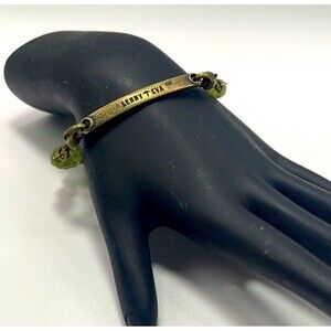 Lenny & Eva Beaded Bracelet Green Stone Signature Bead New W/O Tags